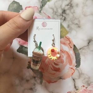 Cute coffee and donut earrings